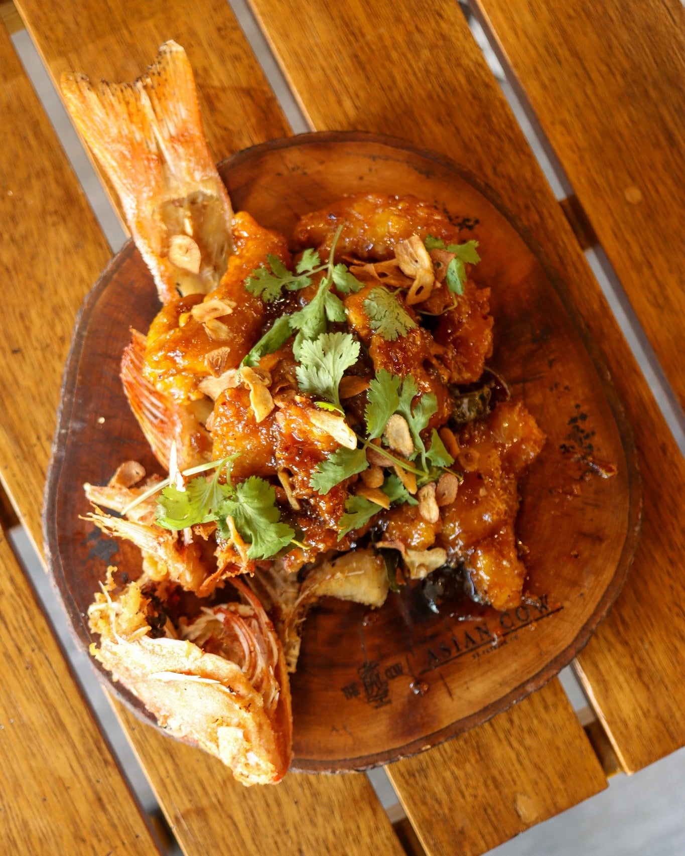 Singaporean Style Sweet Chilli Fried Lapu-Lapu