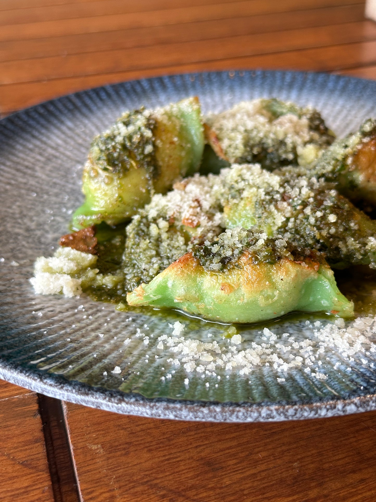 Pesto Ravioli with Cashew Cream