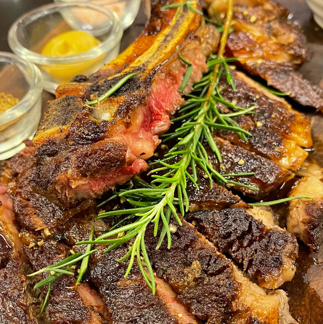 US Angus Prime Bone-In Ribeye (1.2kg) with Parmesan Potatoes Party Tray (8-10 pax)